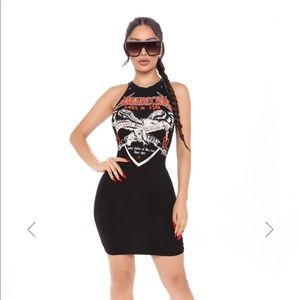 Merica Graphic Mini Dress - Black
